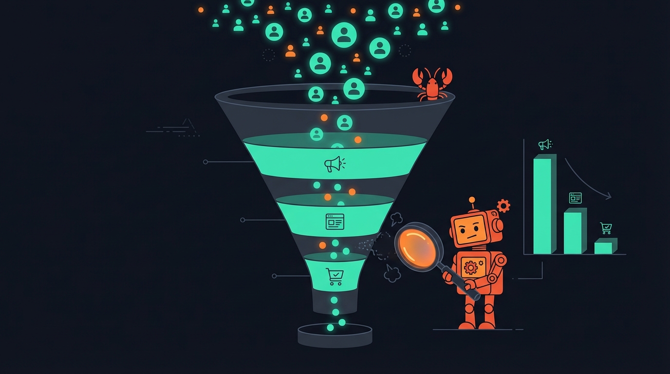 🦞 Funnels שמראים איפה המשתמשים נושרים